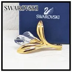 SWAROVSKI スワロフスキー 人気 ブローチ お花 ゴールド クリア