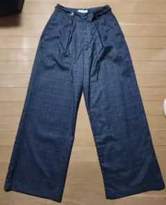 大特価‼️◼️grove◼️グローブ ギンガムチェック ワイドパンツ Lサイズのサムネイル