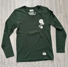 AZUL ダークグリーン Vネック長袖カットソー M