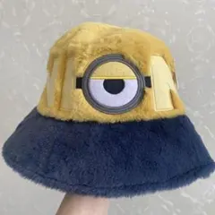 ミニオン フリース帽子 + ミニーマウスのぬいぐるみ帽子 (セット