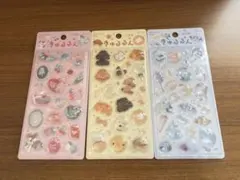 きゅるるんシール　3枚セット　メルシー・ふわふわanimals・海の生き物