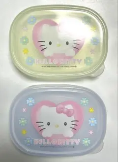 S*.様 2000年 当時物 ハローキティ ミニミニシールBOX タッパー 2色