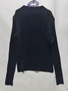 SPECCHIO スペッチオ スパンコール リブ ハイネック ブラック40