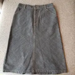 ヴィンテージ風 デニム タイトスカート フロントジッパー