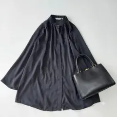 Maker's Shirt鎌倉　長袖　ブラウス　シャツ　 9号　日本製　黒のサムネイル