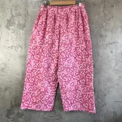 Y5827古着　柄パンツ　パジャマパンツ　ピンク　90s Y2K