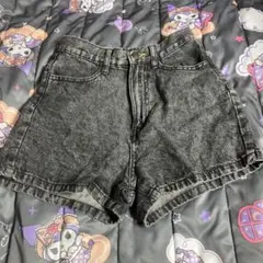 WEGO ケミカルウォッシュ ショートパンツ ブラック XS