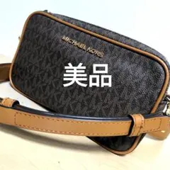 da16 MICHAEL KORS ミニ ショルダーバッグ 本革 ×PVCレザー