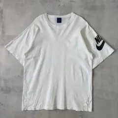 90s USA製　NIKE ナイキ　Tシャツ　袖プリント　ブランドロゴ　シングル