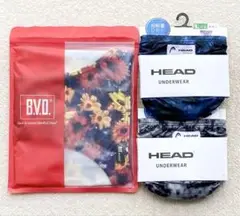 B.V.D.&HEAD ビキニ ブリーフ Lサイズ 花柄＆デザイン 3枚セット