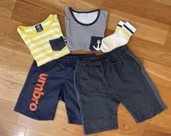 男の子　120cm まとめ売り　Tシャツ　ハーフパンツ　半袖　H&M umbro