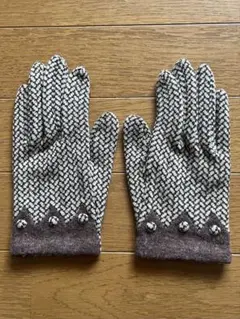 ヘリンボーン柄の手袋