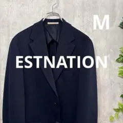 【新品定価5.7万】ESTNATION　ジャージージャケット　ネイビー　Mのサムネイル