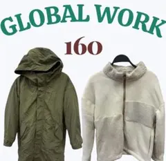 グローバルワーク　AND YUA ANY 2SETモッズコート　160