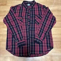 Lee 赤黒チェック ネルシャツ 長袖
