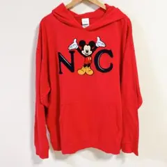 N138−3◯ Disney STORE ミッキーマウス パーカー XL レッドのサムネイル