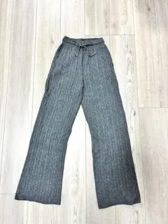 UNIQLO ウォッシャブルニットケーブルパンツ　　　　グレー　Mサイズ