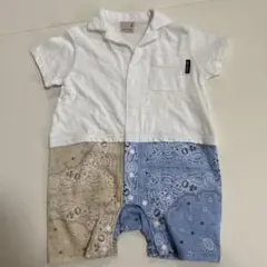 【80cm/petit main】定価3,630円　ベビーロンパース　夏服