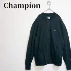 Champion　スウェットカーディガン　定番　Cロゴ　綿100%　ブラック　Lのサムネイル