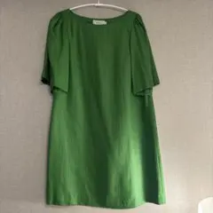 Anatelier グリーン 半袖ワンピース 38
