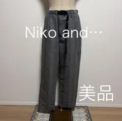 Niko and… ニコアンド パンツ アジャスター付き グレンチェック Ｌ