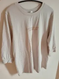 ハニーズ　ぷっくりロゴT ベージュ 七分袖 Tシャツ Mサイズ　シネマクラブ
