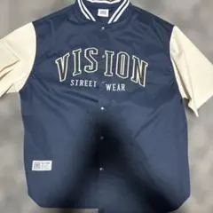 VISION STREET WEAR 半袖シャツ ネイビー/クリーム