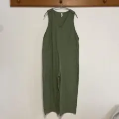 コティコティ kotikoti サロペットパンツ　カーキ