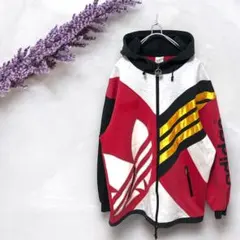 adidas✨️ジップアップパーカー　ヴィンテージ　レトロ　派手パーカー