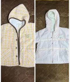 イエローと白のチェック柄ジャケット