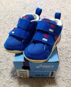 屋外未使用。子供用 12.5cm アシックス 靴
