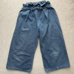 ELFINDOLL デニム　ガウチョパンツ　ワイドパンツ　140