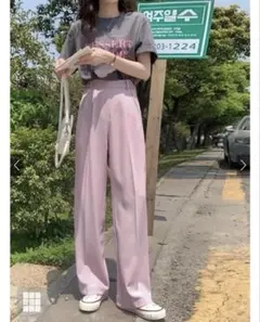 GRL センタープレスストレートパンツ[ai07]