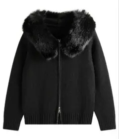 SHEIN ファー付きジップアップパーカー