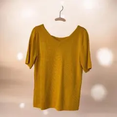 M-PREMIER半袖Tシャツ マスタード Mサイズ エムプルミエ