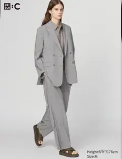 【UNIQLO:C】感動ダブルジャケット ＋ 感動ワイドパンツ セットアップ