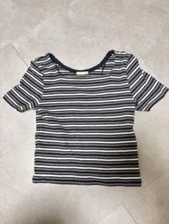 GU ストライプ 半袖Tシャツ