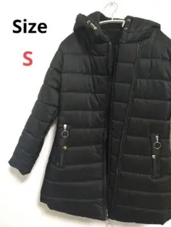 【新品未使用】ブラック ダウンジャケット キルティング(S)
