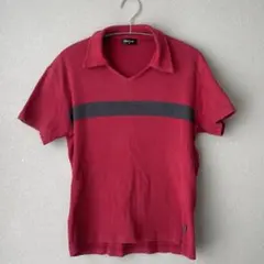 COMME CA ISM コムサイズム 半袖 ポロシャツ M レッド 赤