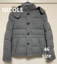 NICOLE 3WAYフード付きダウンジャケット ダウン90% フェザー10%