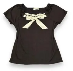 ・:*+.フェアリーグランジ coqutte リボン カットソー tシャツ.:+