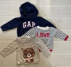 【H&M】【GAP】ニット80cm、パーカー90cm