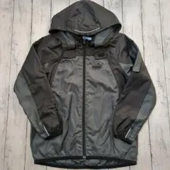 PUMA ウインドブレーカー 140 黒×グレー