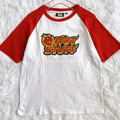 【HOT STUFF】ホットスタッフリトルデビルラグランTシャツ　90S 古着のサムネイル