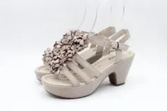 Gabor ガボール フラワーモチーフサンダル(4)美品