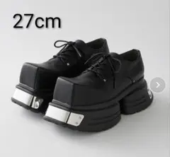 GRANCY（グランシー） メタルプレートレザーシューズ ブラック