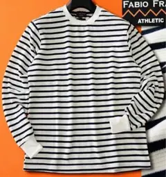 【新品・未使用】ファビオフラーティ ニットソー LL ボーダー白×紺