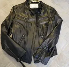 美品　上質本皮　ライダースジャケット　ブラック