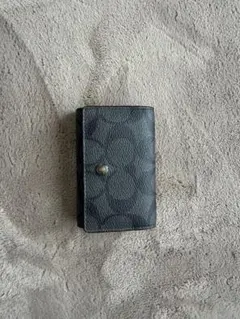 COACH ブラック レザー キーケース