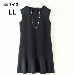 大きいサイズ44LL相当　イタリア製giulyg　黒ワンピース
